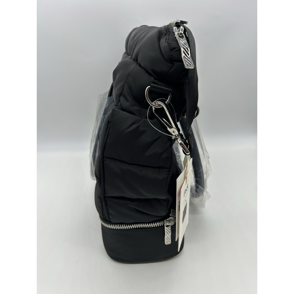 iPack Puffy Fashion Tote Bag NWT Black Travel Overnight Weekender Carry On Gym - Picture 4 of 12